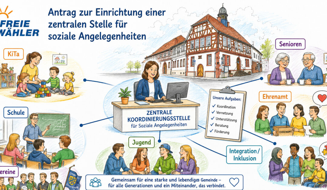 FWG Schaafheim beantragt zentrale Koordinierungsstelle für soziale Angelegenheiten in der Gemeindeverwaltung