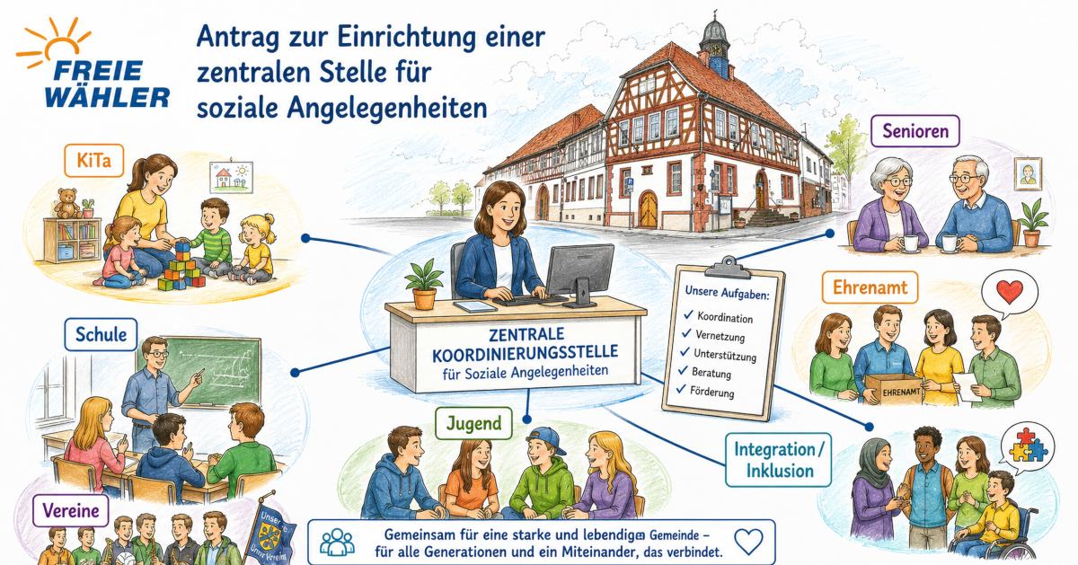 Antrag Zentrale Stelle für soziale Angelegenheiten – FWG Schaafheim Antrag Einrichtung einer zentrale Stelle für soziale Angelegenheiten - FWG Schaafheim