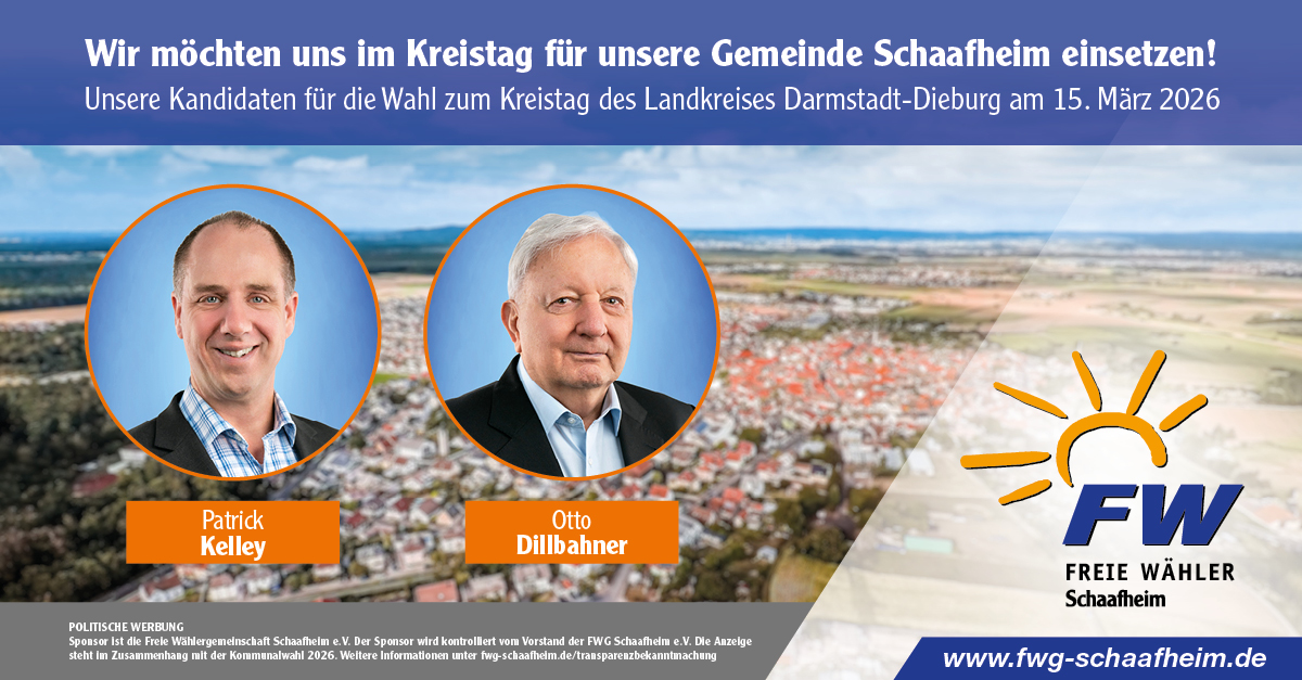 FWG Schaafheim - Kreistag - Kommunalwahl 2026