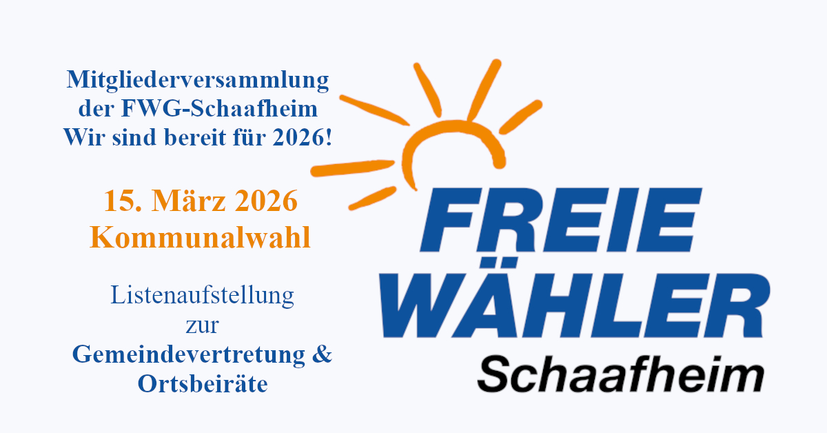 Listenaufstellung FWG 2026