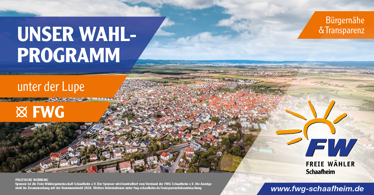 FWG Schaafheim - Wahlprogramm 2026