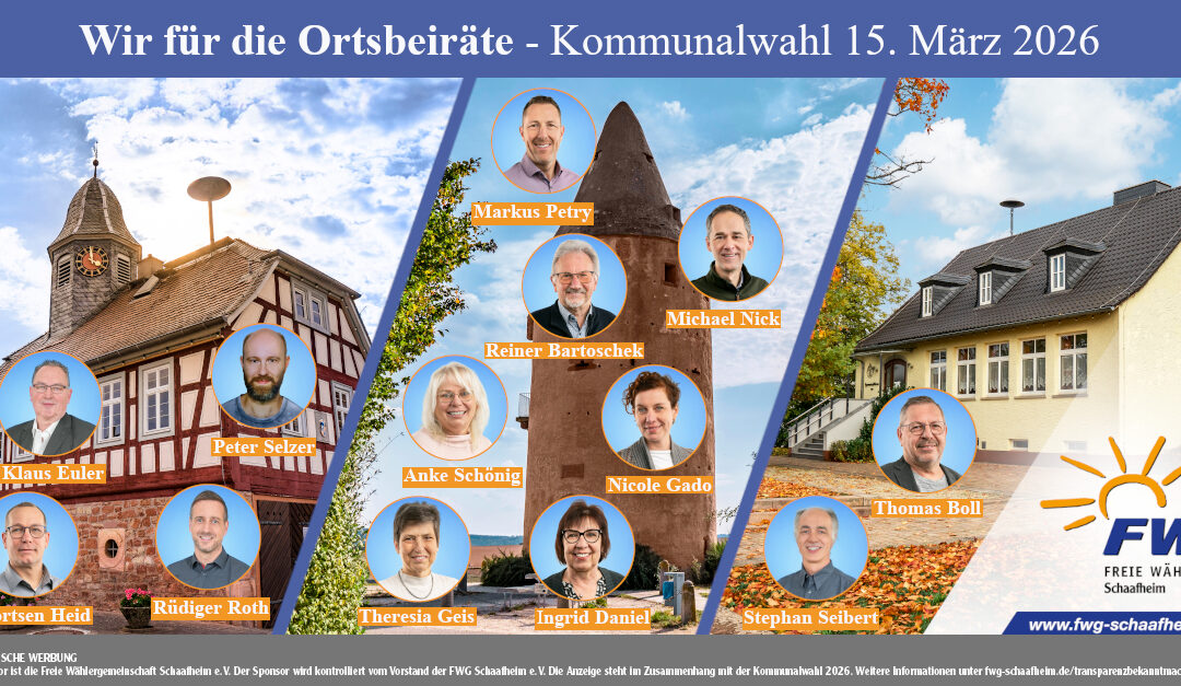 FWG Schaafheim – Ortsbeiräte – das Herz unserer Ortsteile